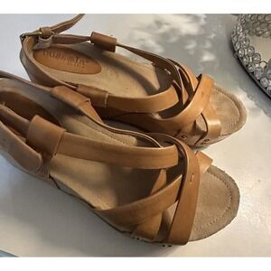 Bussola Formentera Sandals Platform Women EU 41 US 10.5 Leather Adjust Strap